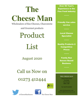 Wholesalers of Fine Cheeses, Charcuterie and Gourmet Products