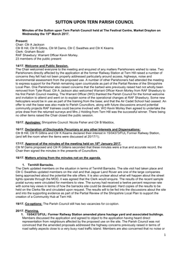 Sutton Upon Tern Parish Council
