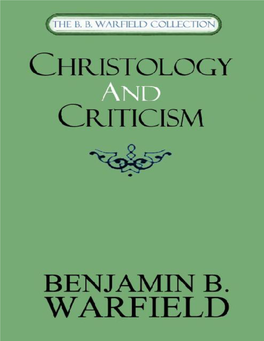Christology and Criticism
