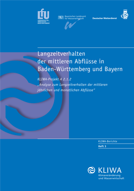 Langzeitverhalten Der Mittleren Abflüsse in Baden-Württemberg Und Bayern