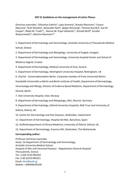 1 EDF S1 Guidelines on the Management of Lichen Planus