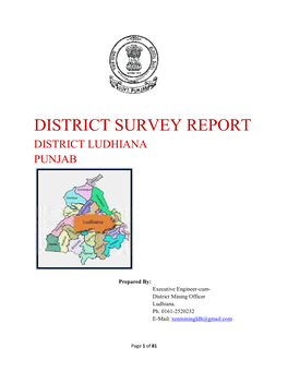 District Survey Report District Ludhiana Punjab