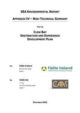 SEA Environmental Report Appendix IV: Non-Technical Summary