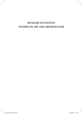 Hungary in Context Studies on Art and Architecture