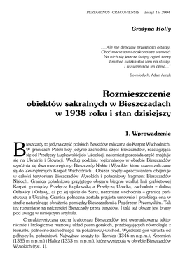 Rozmieszczenie Obiektów Sakralnych W Bieszczadach W 1938 Roku I Stan Dzisiejszy