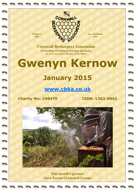 Gwenyn Kernow January 2015