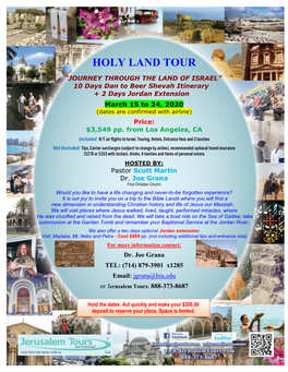 Holy Land Tour