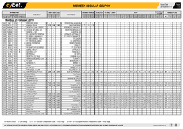 Midweek Regular Coupon 24/10/2019 11:18 1 / 2