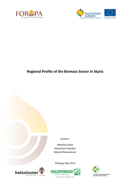 Regional Profile of the Biomass Sector in Styria