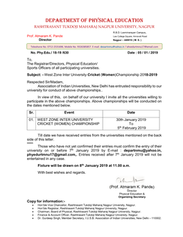 West Zone Inter University Cricket (Women)