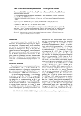 Two New Leucosesterterpenes from Leucosceptrum Canum