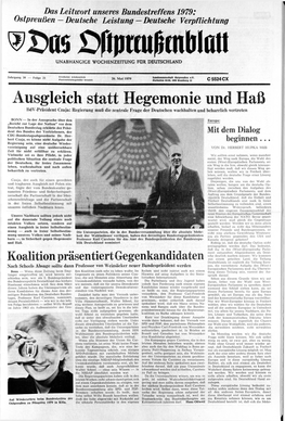 Ostpreußen - Deutsche Leistung - Deutsche Verpflichtung