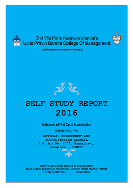 Self Study Report 2016