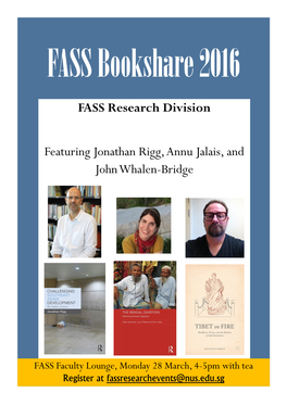 FASS Research Division Featuring Jonathan Rigg, Annu Jalais, And