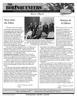 Noticias De La Editora News from the Editor