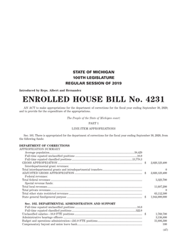 ENROLLED HOUSE BILL No. 4231