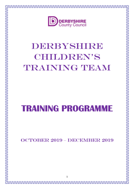 Derbyshire Children's Training Programme