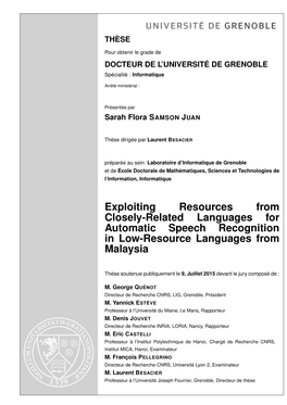 Exploiting Resources from Closely-Related Languages for Automatic Speech Recognition in Low-Resource Languages from Malaysia