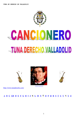 Cancionero Tuna De Derecho (Valladolid)