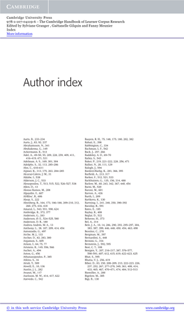 Author Index