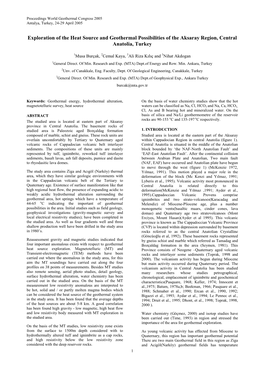 Exploration of the Heat Source and Geothermal Possibilities of the Aksaray Region, Central Anatolia, Turkey