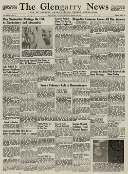 Glengarry News, Alexandria, Ontario, Thursday, March 6Th, 1958