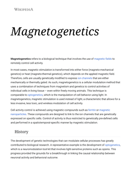 Magnetogenetics