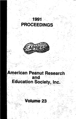 Volume 23 — 1991 APRES Proceedings, San Antonio, TX