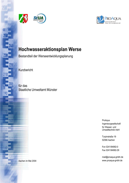 Hochwasseraktionsplan Werse Bestandteil Der Werseentwicklungsplanung