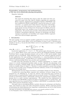 Tugboat, Volume 34 (2013), No. 2 205 Typographers, Programmers and Mathematicians, Or the Case of an Æsthetically Pleasing Inte