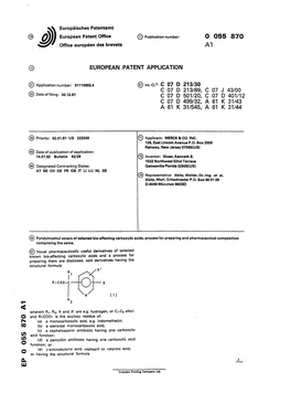 Pyridylmethyl Esters of Selected Bio-Affecting Carboxylic Acids, Process for Preparing and Pharmaceutical Composition Comprising the Same