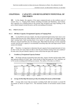 Chapter-8. Capacity and Development Potential of the Ports