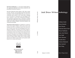 Jack Straw Writers Anthology