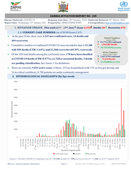 Outbreak Situation Report 109 | 13 January 2021