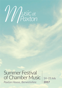 Summer Festival of Chamber Music