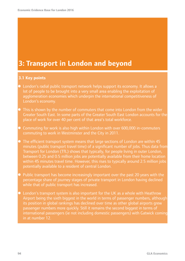 3: Transport in London and Beyond