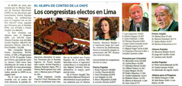 Los Congresistas Electos En Lima
