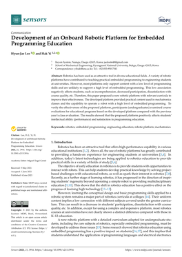 Development of an Onboard Robotic Platform for Embedded Programming Education