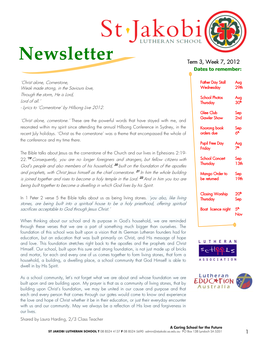 Newsletter Term 3, Week 7, 2012