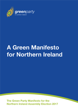 A Green Manifesto for Northern Ireland