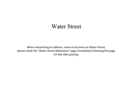 Water Street