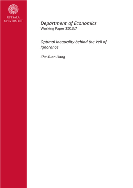 Department of Economics Working Paper 2013:7