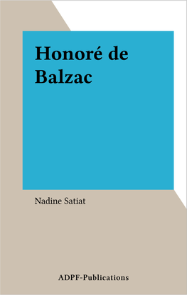 Honoré De Balzac