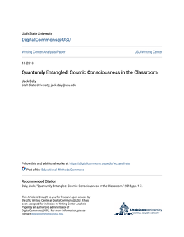 Quantumly Entangled: Cosmic Consciousness in the Classroom