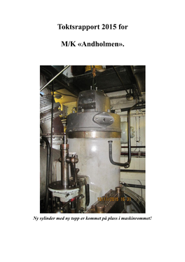 Toktsrapport 2015 for M/K «Andholmen»