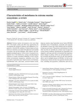 Characteristics of Meiofauna in Extreme Marine Ecosystems: a Review