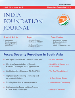 India Foundation Journal November December 2019