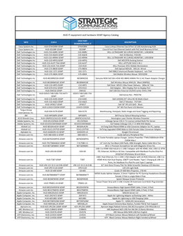 HUD IT Equipment and Hardware SEWP Agency Catalog