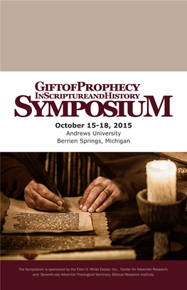 2015 Gift of Prophecy Symposium Program