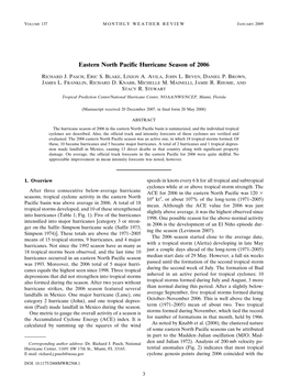 Eastern North Pacific Hurricane Season of 2006